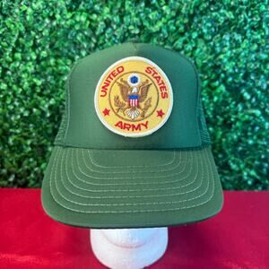 Vintage United States Army  Designer Award Trucker Hat  Mens Hat Adult Cap